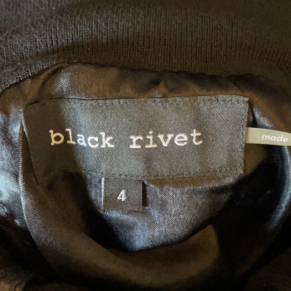 Black Rivet Leather Tie Waist Skirt - Picture 5 of 5